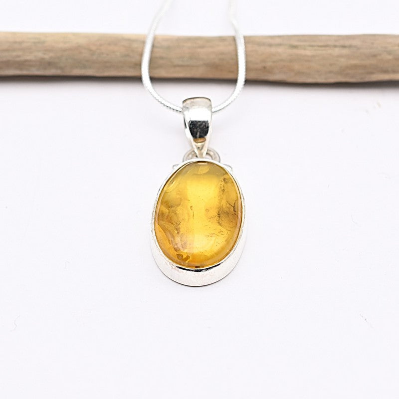 Pendentif "Renforcement" en Ambre, ARGENT 925 : AMB5