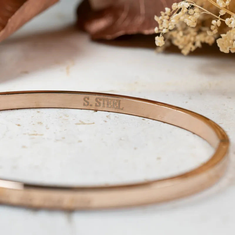 Bracelet "Meilleure maman du monde", fête des mères en acier inoxydable rose gold