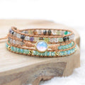 Bracelet Boho "Amazonite et Fluorine"
