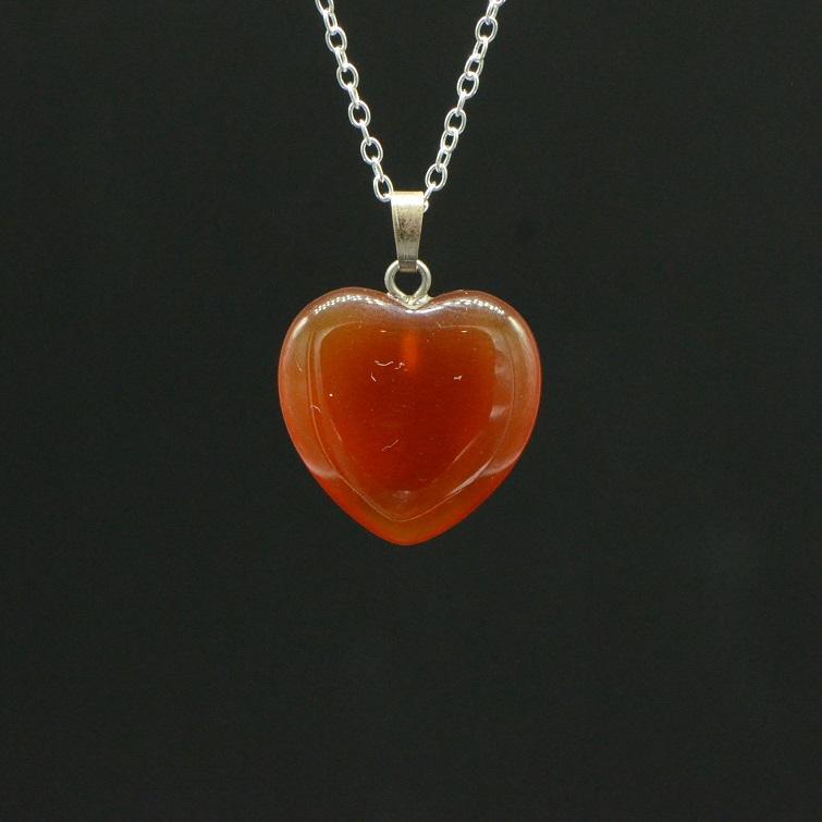 Pendentif "Ancrage Doux" Coeur en Cornaline - lespierresdubienetre