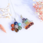 Pendentifs 7 chakras - lespierresdubienetre