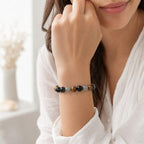 Bracelet "Confiance et Protection" Mix en Labradorite, Œil de Tigre & Tourmaline Noire