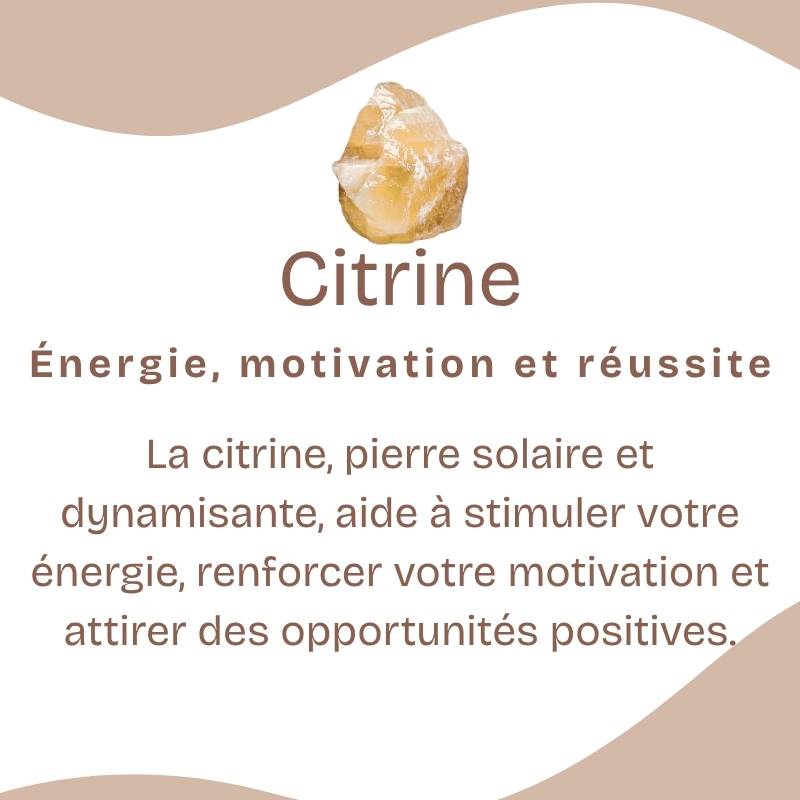 Bracelet "Réussite" en Citrine ( Cœur en quartz )