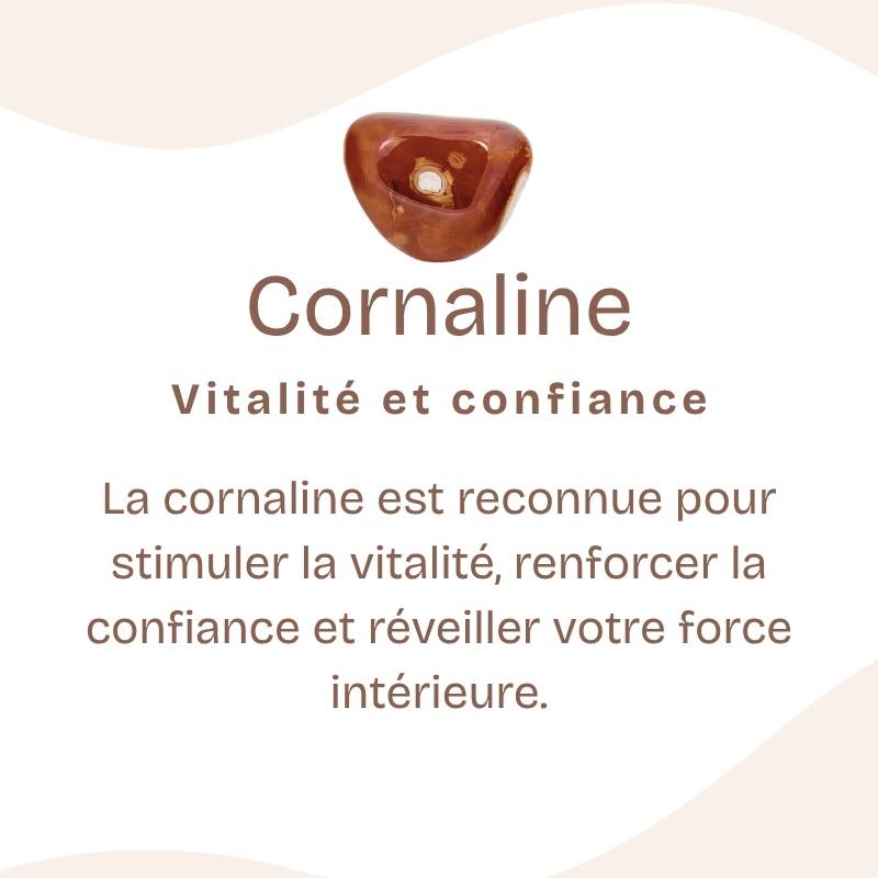 Galet "Ancrage Doux" en Cornaline