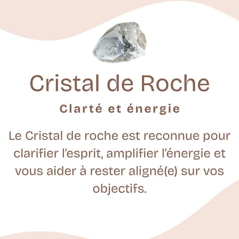 Bracelet roulé "Amplificateur" en Quartz (Cristal de Roche)