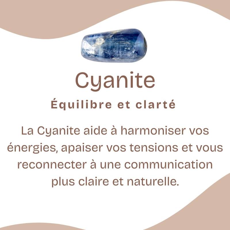 Bracelet "Accord" en Cyanite Bleue Naturelle Clair