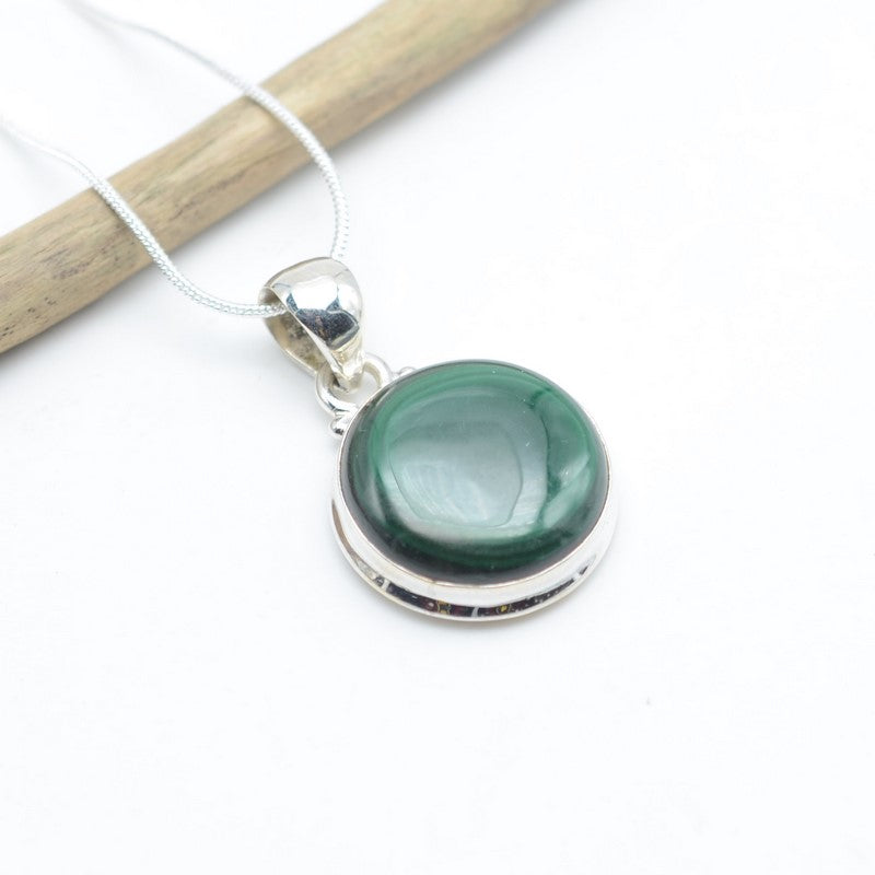 Pendentif "Paix" Malachite et Argent 925 : Mala05