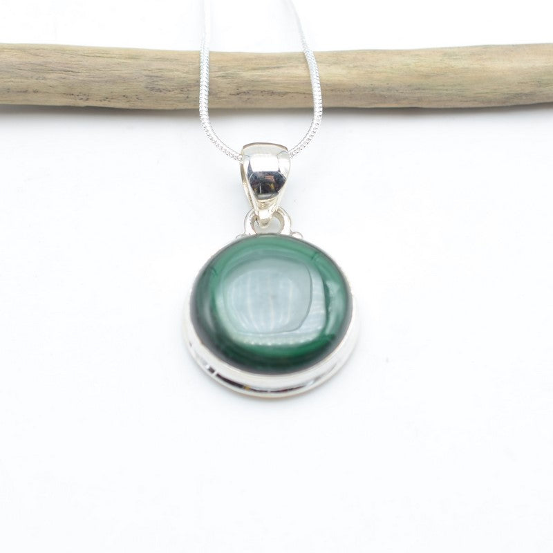 Pendentif "Paix" Malachite et Argent 925 : Mala05