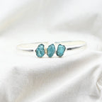[MODÈLE UNIQUE] Bracelet "Motivation" en Apatite Bleue & Argent 925 - Pièce de Bijouterie - REF7