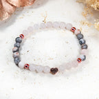 Bracelet [UNIQUE] Fête des Mères – Quartz Rose, Jaspe Zèbre