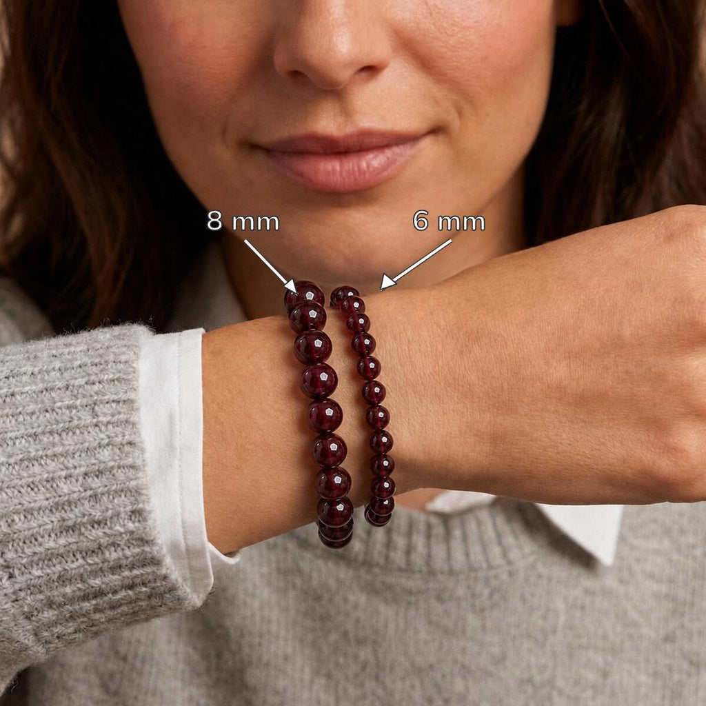 Bracelet "Assurance" en Grenat
