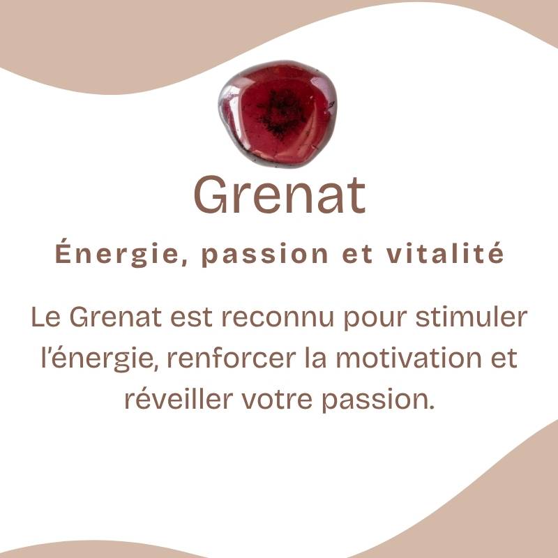Bracelet mix "Guérison" en Grenat, Cornaline et Aventurine Verte