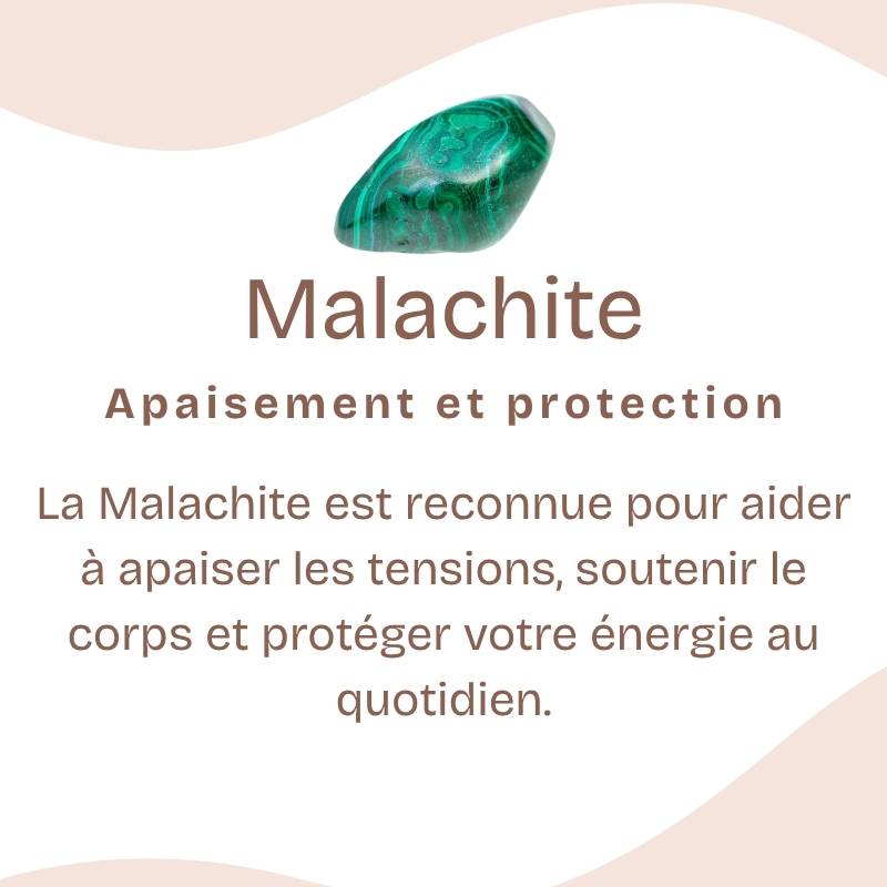 Pendentif "Paix" roulé en Malachite