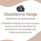 Pendentif "Spontanéité" en Obsidienne Neige Goutte