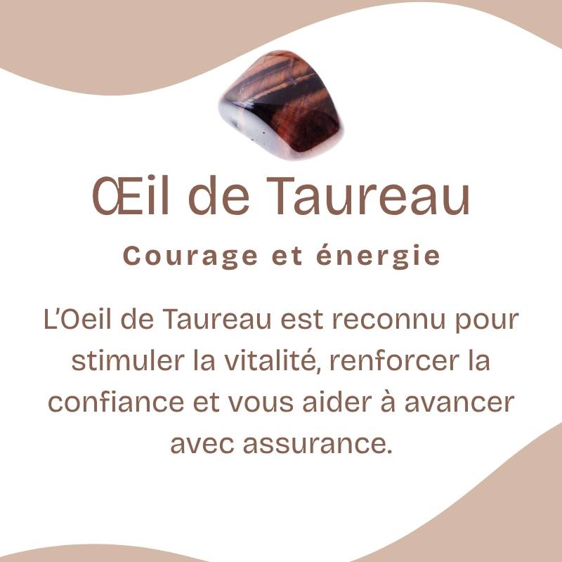 Bracelet "Oeil Triple" en Oeil-de-Tigre/Taureau/Céleste