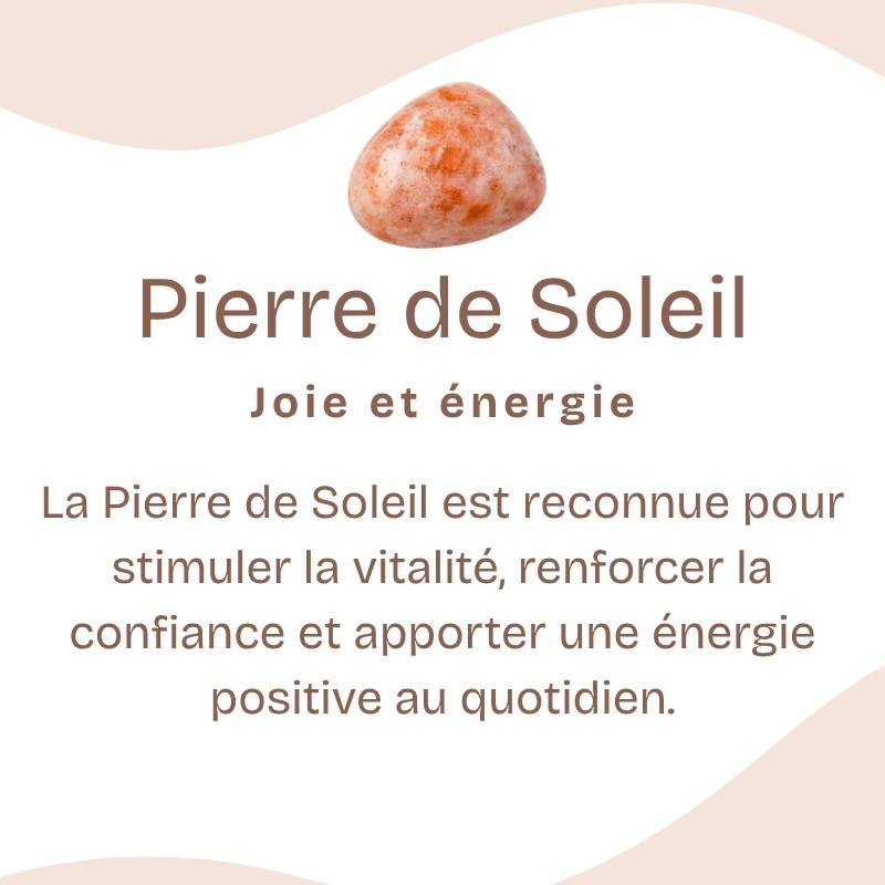 Bracelet "Optimisme" en Pierre de Soleil à facettes
