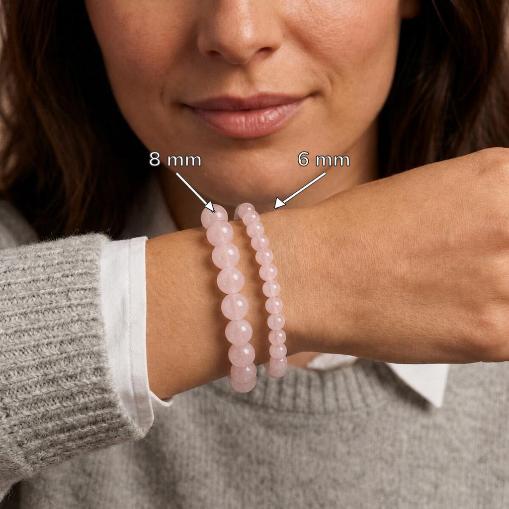Bracelet "Amour" en Quartz Rose