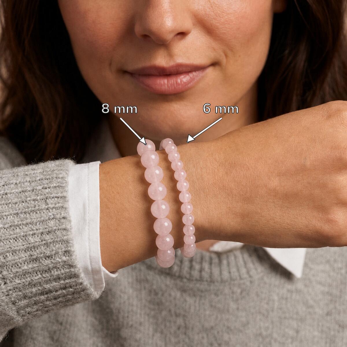 Bracelet "Amour" en Quartz Rose