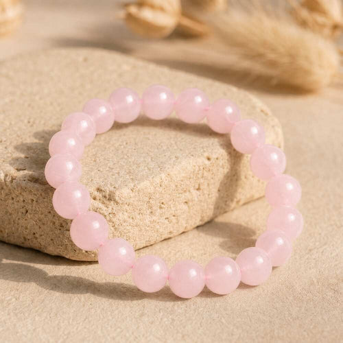 Bracelet "Amour" en Quartz Rose