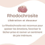 Bracelet roulé "Compassion" en Rhodochrosite
