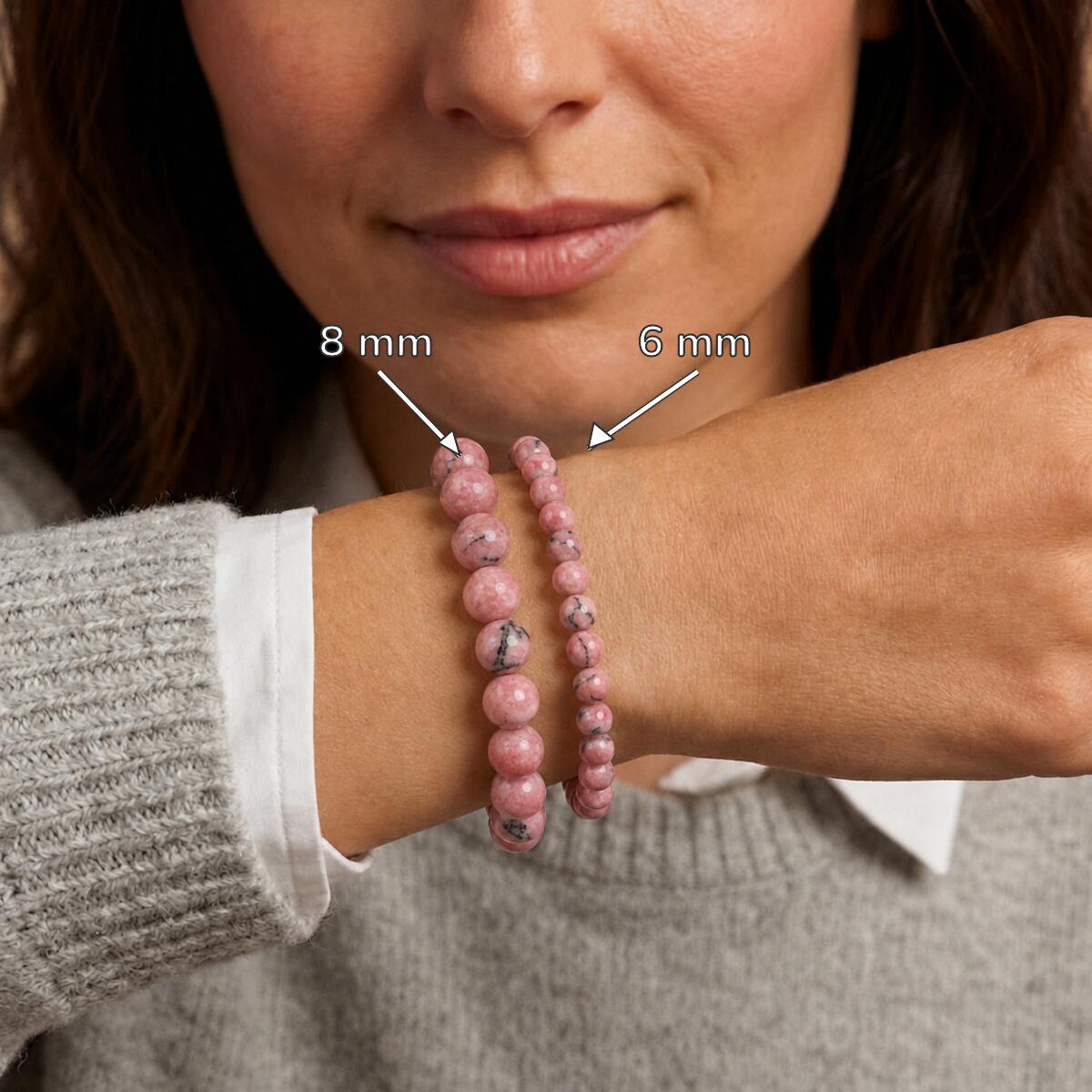 Bracelet "Soin" en Rhodonite D'Australie