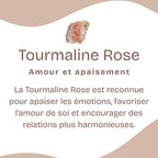 Bracelet Boho "Absorption" en Tourmaline Rose