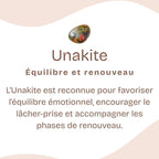 Pierre roulée "Apprentissage" en Unakite (Lot de 40g)