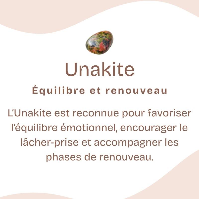 Pierre roulée "Apprentissage" en Unakite (Lot de 40g)