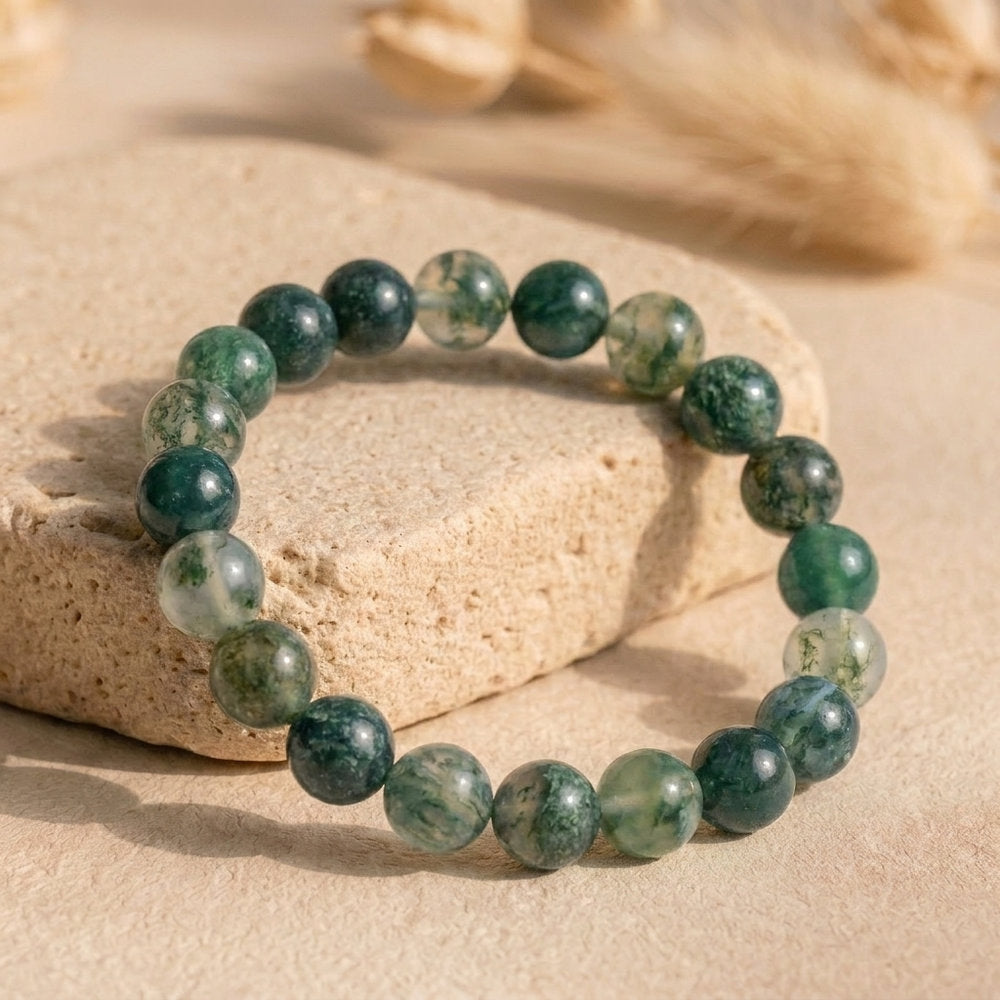 Bracelet "Courage" en Agate Mousse