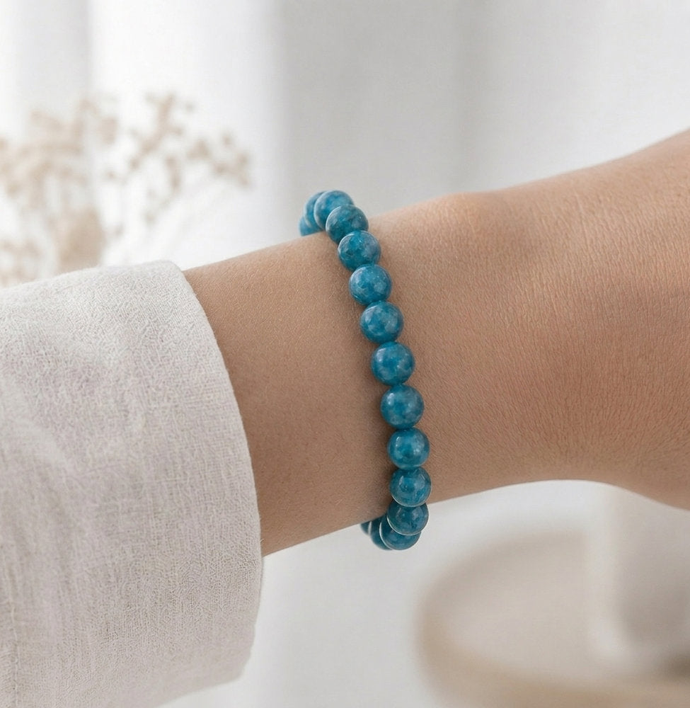 Bracelet "Motivation" en Apatite Bleue