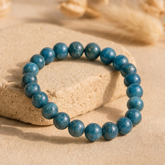 Bracelet "Motivation" en Apatite Bleue