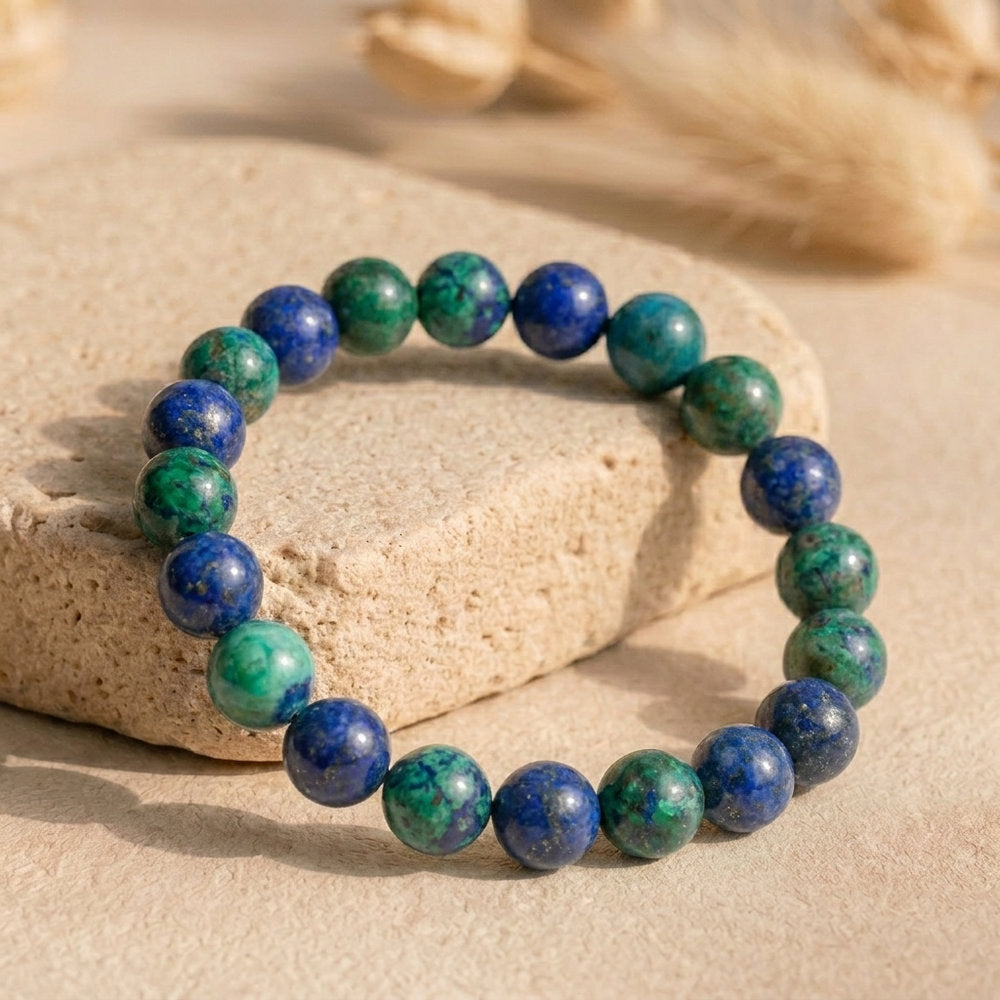 Bracelet "Libération" en Azurite-Malachite
