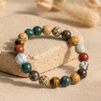 Bracelet "Calme" en Jaspe Océan