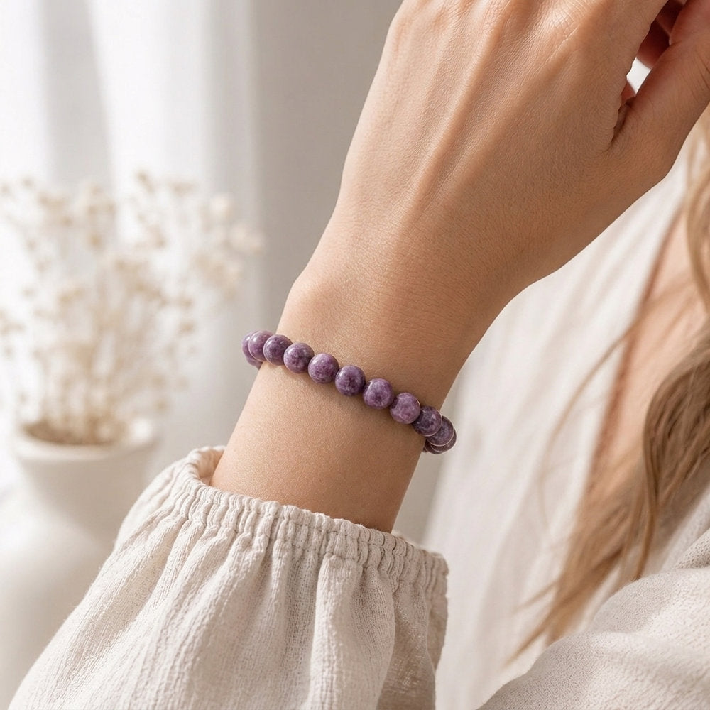 Bracelet "Éveil" en Lépidolite