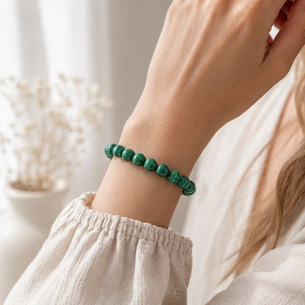 Bracelet "Paix" en Malachite