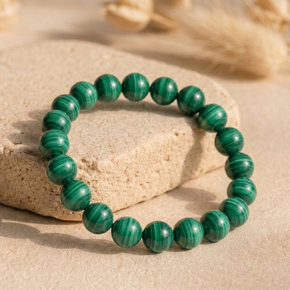 Bracelet "Paix" en Malachite