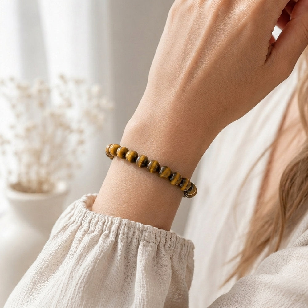 Bracelet "Confiance" en Oeil-de-Tigre