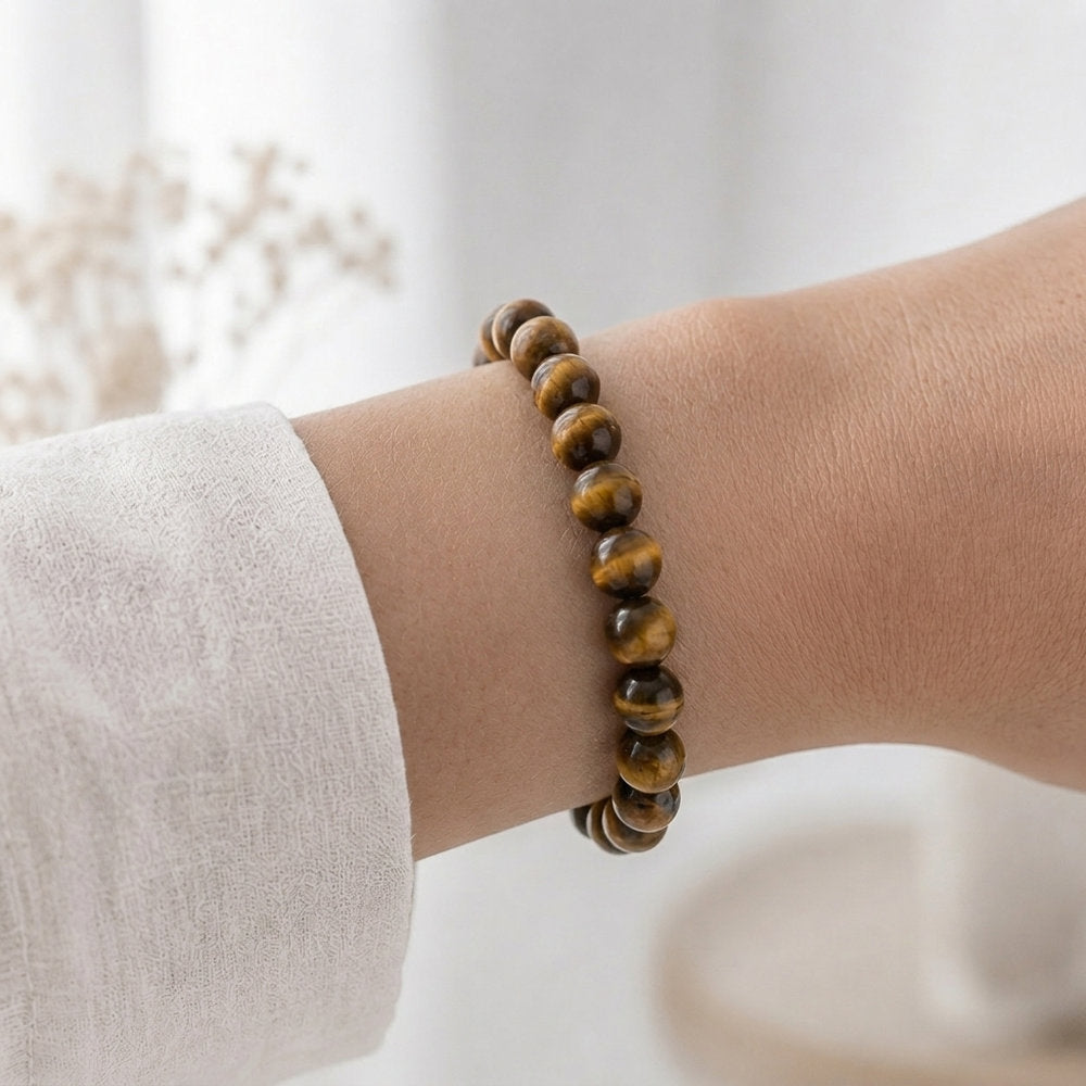 Bracelet "Confiance" en Oeil-de-Tigre
