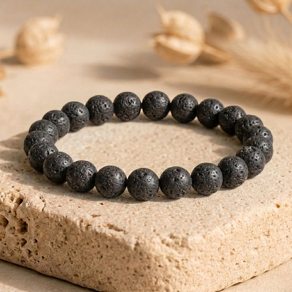 Bracelet "Reconstruction" en Pierre de Lave
