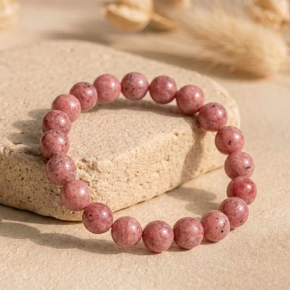 Bracelet "Soin" en Rhodonite D'Australie