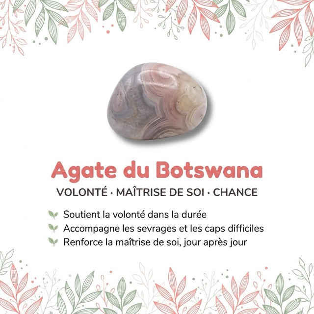 Vertus de la pierre : Agate Botswana