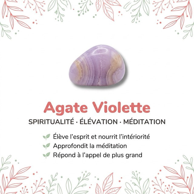Vertus de la pierre : Agate Violette