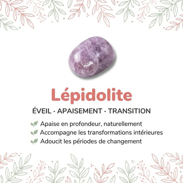Vertus de la pierre : Lepidolite