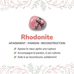 Vertus de la pierre : Rhodonite