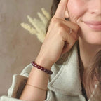 Bracelet "Assurance" en Grenat