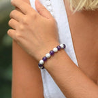 Bracelet "Anti-douleurs" en Howlite et Améthyste