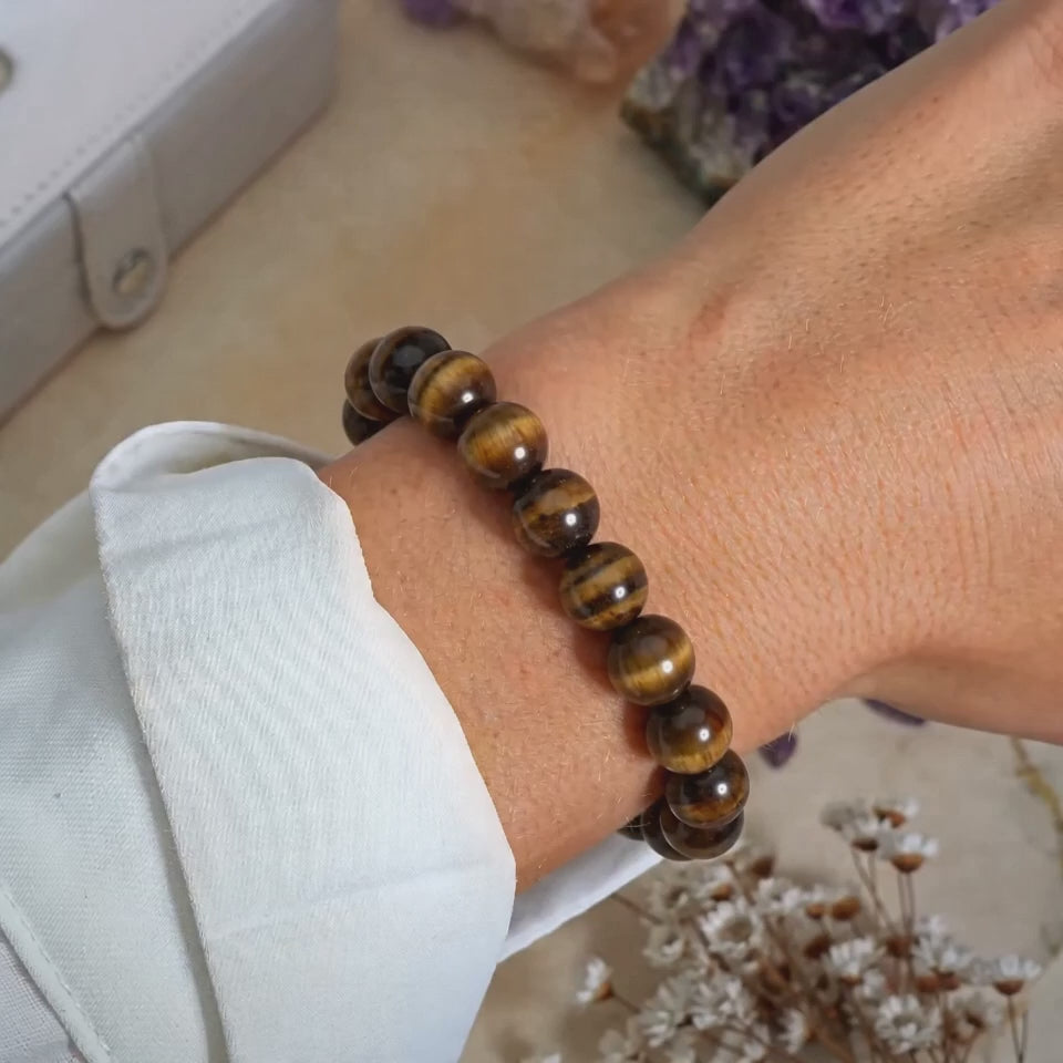 Bracelet "Confiance" en Oeil-de-Tigre