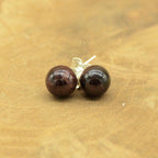 Boucles d'oreilles "Assurance" en Grenat (Argent 925) - lespierresdubienetre