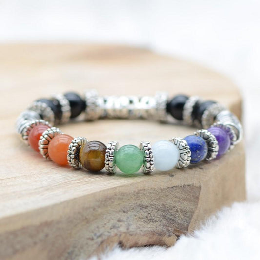 Bracelet "Amour & Guérison" 7 Chakras - lespierresdubienetre