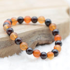 Bracelet "Ancrage et Assurance" Mix en Cornaline et Grenat - lespierresdubienetre